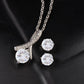 Buy Because You Can Necklace and Cubic Zirconia Earring Set